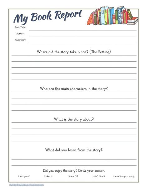 pages  guided reading book report printable pack  homeschool