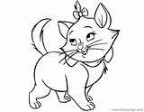 Coloring Marie Aristocats Pages Disney Cute Disneyclips Funstuff sketch template