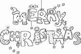 Coloring Merry Christmas sketch template