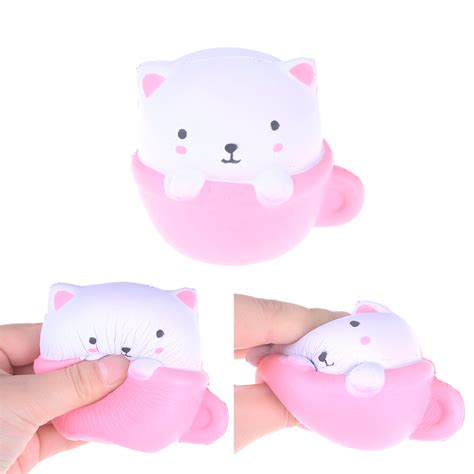 buy jumbo pink cup cat pussy squeeze squishy kawaii