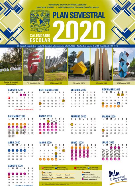 calendario anual semestral facultad de estudios