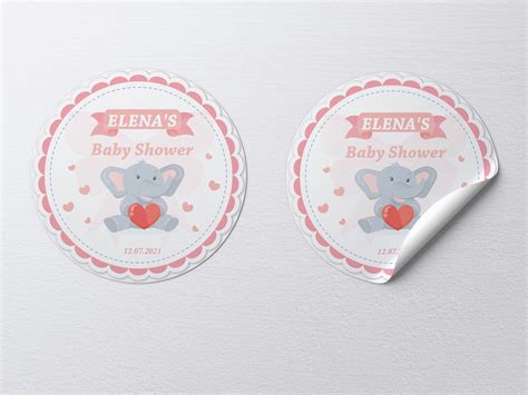 personalized baby shower stickers etsy