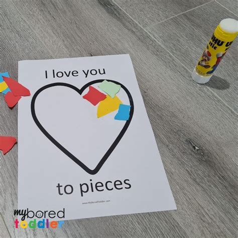 valentines day  love   pieces  template  bored toddler