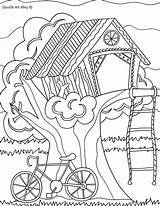 Treehouse Kleurplaten Alley Bicycle sketch template