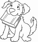 Coloring Pages Book Dog Fluffy Dogs Clipart Getcolorings Library Printable Template Popular sketch template