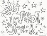 Mardi Gras Scribblefun Alley sketch template