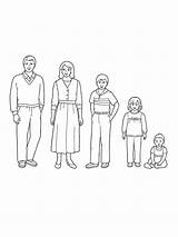 Family Row Baby Standing Lds Coloring Sitting Girl Library Pages Inclined Primarily Five sketch template