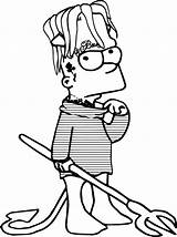 Peep Coloring Hellboy Bart Simpsons Sketch Peeps Xcolorings E0 Crying Coloringsheet Lilpeep Rapper 2048 1528 sketch template