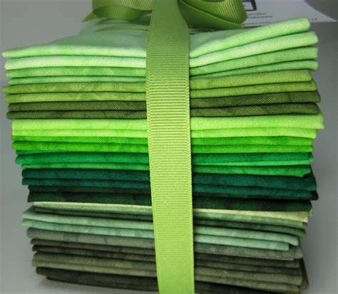 fat quarter fabric bundle  fat quarters green  sallymanke