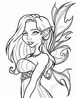 Elf Miserie Colored Grown Lineart sketch template