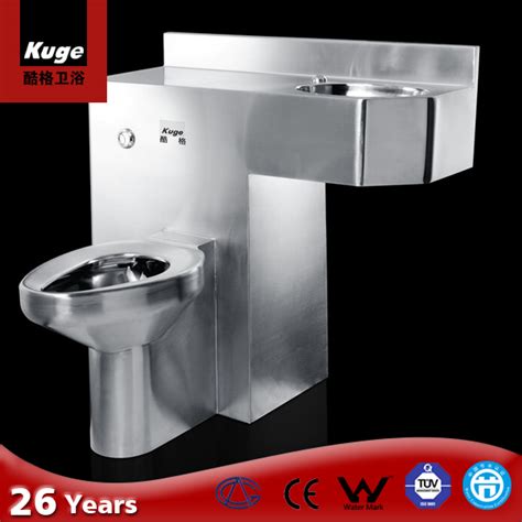 stainless steel anti break toilet sink combination