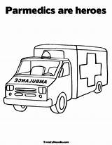 Paramedic Colouring Ambulance Billion sketch template