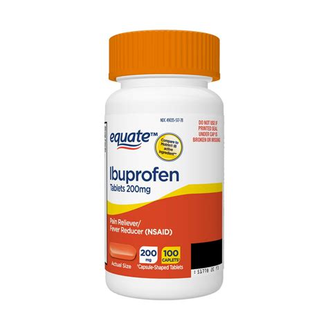 equate ibuprofen tablets  mg pain reliever  fever reducer