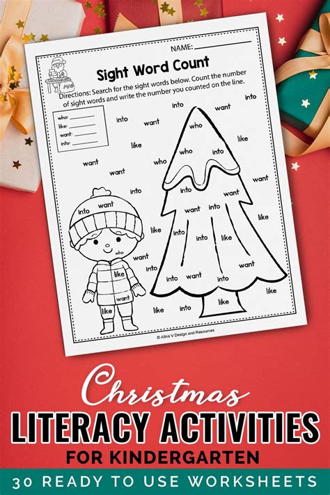 christmas worksheets  kindergarten winter printables  kids
