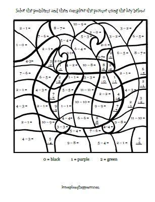 printable math coloring worksheets  grade walter bunces