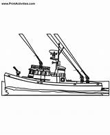 Fireboat sketch template