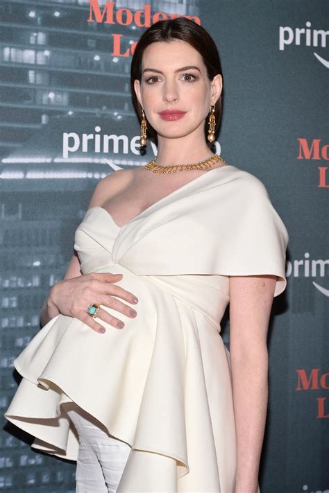 Anne Hathaway Pregnant In White Dress 38 Photos The