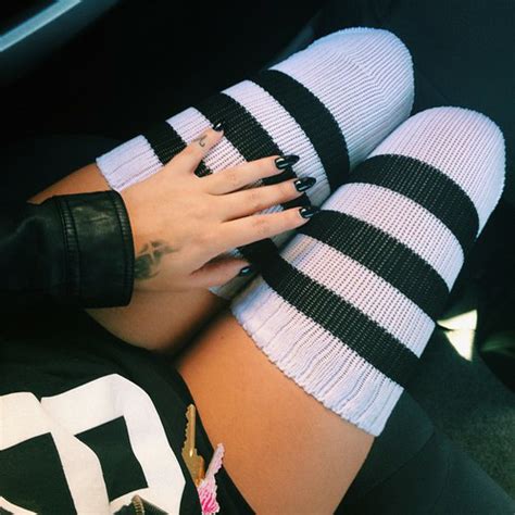 over the knee socks on tumblr