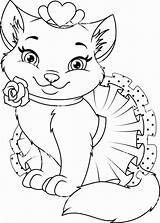 Coloring Princess Cat Pages Animals Animal Printable Kitty Book Kids Disney Cute Kittens Dog Choose Board sketch template