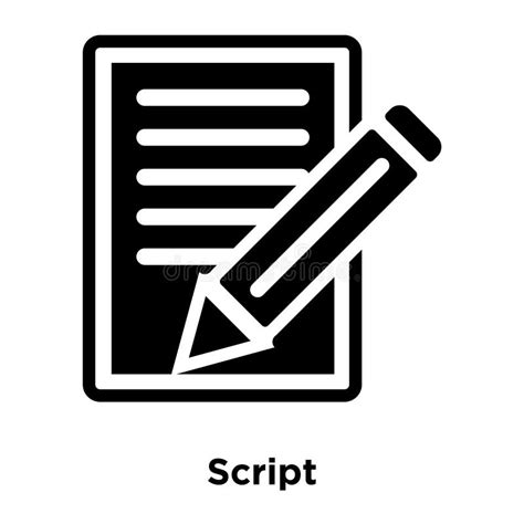 script icon vector isolated  white background logo concept  stock