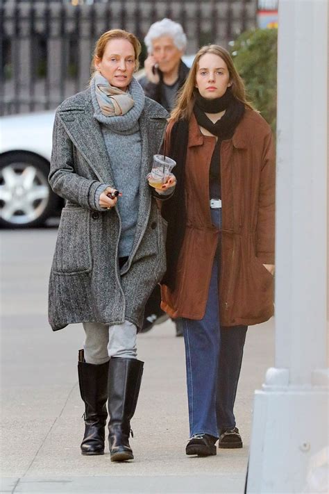 Uma Thurman And Her Daughter Maya Hawke And Seen Out And