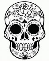 Coloring Pages Adults Skull Skulls Print Popular sketch template