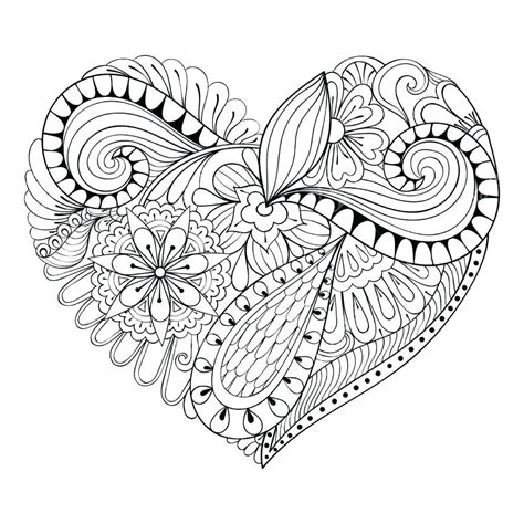 heart coloring pages  adults  getdrawings