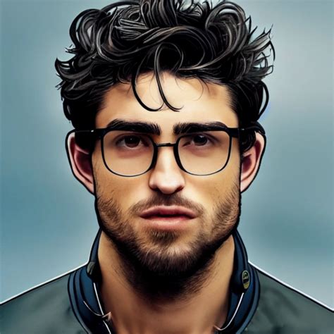 Profile Picture Young Greek Man Handsome Nerdy Midjourney Openart