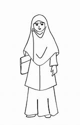 Kartun Mewarnai Muslimah Siswi Kuliah Muslim Mengajar Bapak Azhan Googleusercontent sketch template