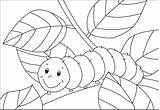 Bruco Disegno Raupe Stampare Insect Kigaportal Kiga sketch template