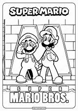 Bros Coloriage Luigi Coloringoo Supermario Nintendo sketch template