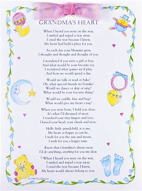grandmas heart   beautiful poem  grandma  baby  grandma