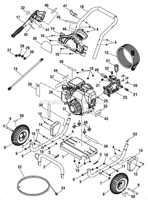 ryobi  psi pressure washer parts diagram reviewmotorsco