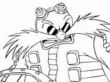 Eggman Coloring Pages Dr Lineart Template sketch template