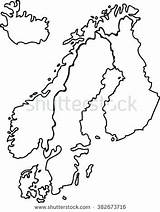 Nordic Scandinavian Map Vector Coloring Counties Freehand Sketch Pages Shutterstock Flags Stock Illustration Background Getcolorings sketch template