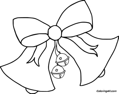 printable christmas bell coloring pages  vector format easy