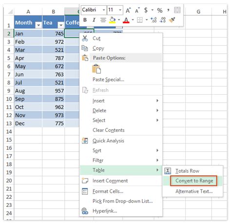 clear table formatting style  losing table data  excel