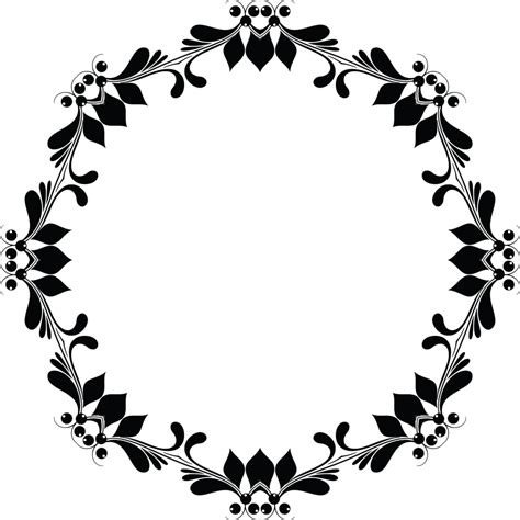 black floral border png image background