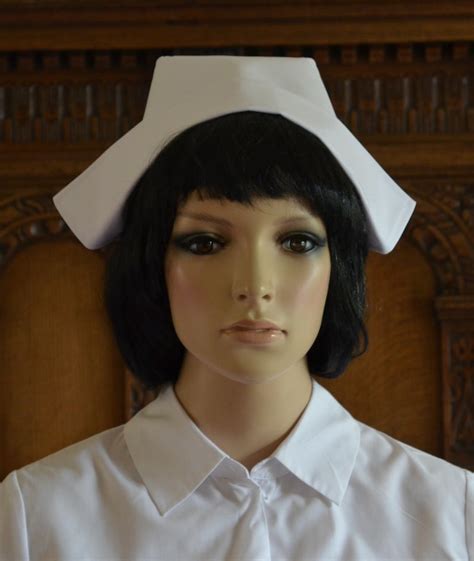 fashioned style white fabric nurse hat hospital nurse cap etsy