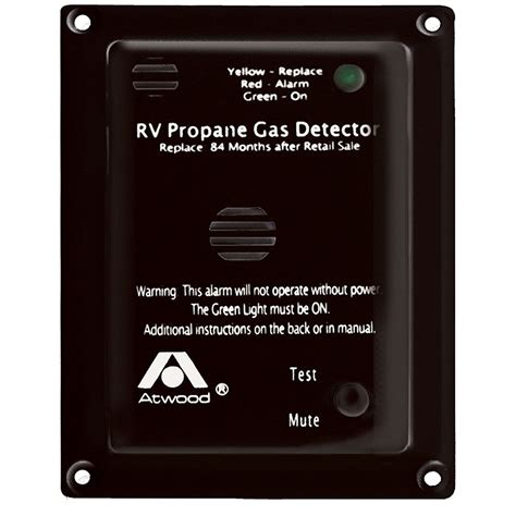 rv propane gas detector  dc black alerts   potentially dangerous levels  gas