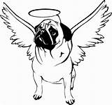 Pug Coloring Pages Pugs Cute Adult Puppy Dog Angel Doug Print Drawing Para Printable Colorear Line Color Drawings Sheets Kids sketch template