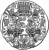 Aztec Coloring Pages Calendar Printable Warrior Drawing Color Sculpture Pattern Sheet Getcolorings Mandala Getdrawings Gods Princess Headdress God Death Mayan sketch template