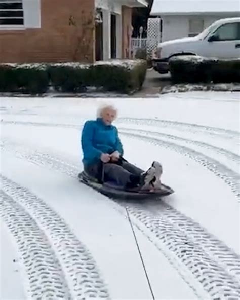 86 Year Old Granny Goes Sledding 86 Year Old Granny Goes Sledding