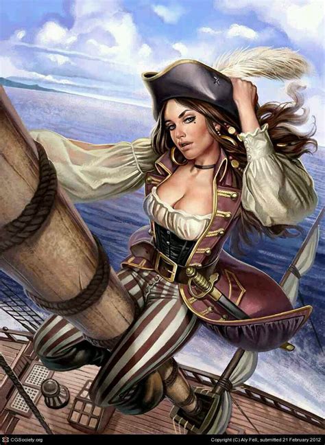 Lady Pirate Captain On Her Ship Female Pirate Porn