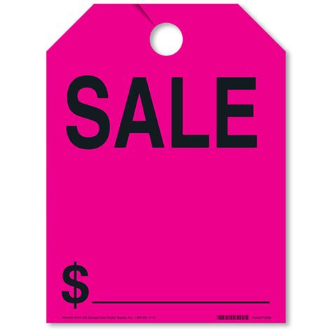 sale rear view mirror tags fluorescent pink auto dealer supplies