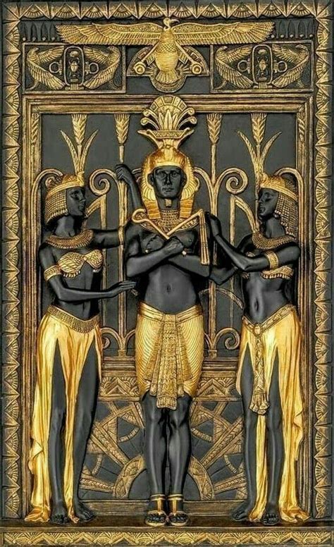 Egyptian Art In Black And Gold Ancient Egypt Art