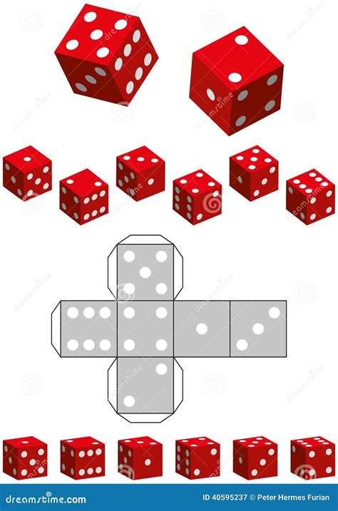 dice template stock vector image