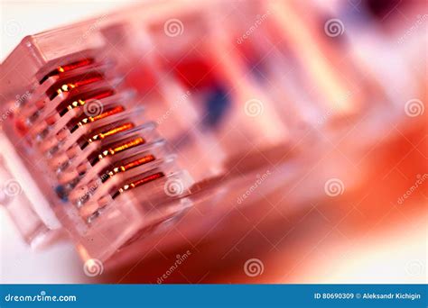 color plug wire lan stock image image  connection
