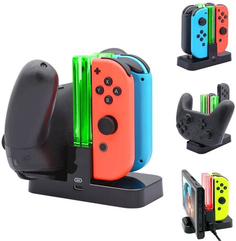 charging station  nintendo switch pro controllers joy cons