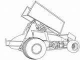 Sprint Race Nascar Outlaw Getcolorings Karts Imca Collectibles sketch template